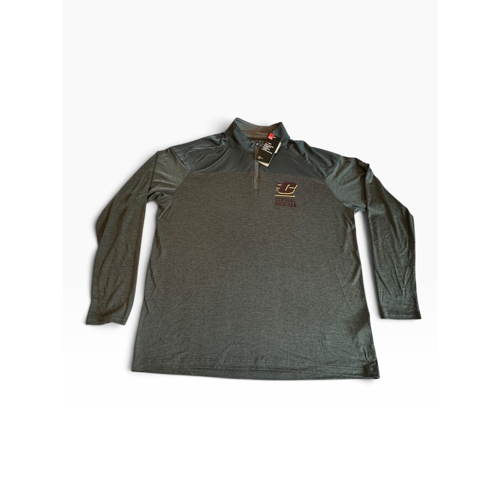 Under Armour Pullover Mens XXL Gray NWT Central Michigan HeatGear CMU Chippewas